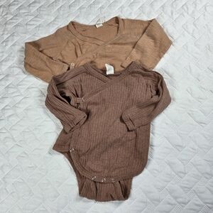 Kate Quinn Brown and Tan Kids One Pieces
